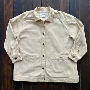 Vintage Escada by Margaretha Ley Yellow Oversized Barn Utility Jacket Size 34